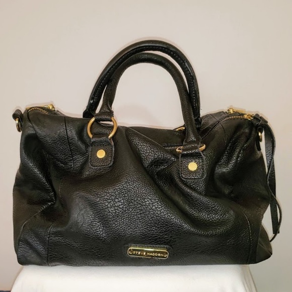 steve madden black satchel